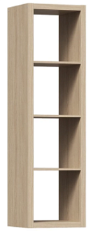 КАЛЛАКС / ФОРА Стеллаж ИКЕА / IKEA 4 с четырьми открытыми ячейками, тамбурат, дуб беленый