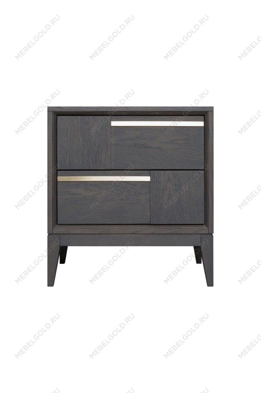 Тумба прикроватная Сидней 2 ящика, дуб графит