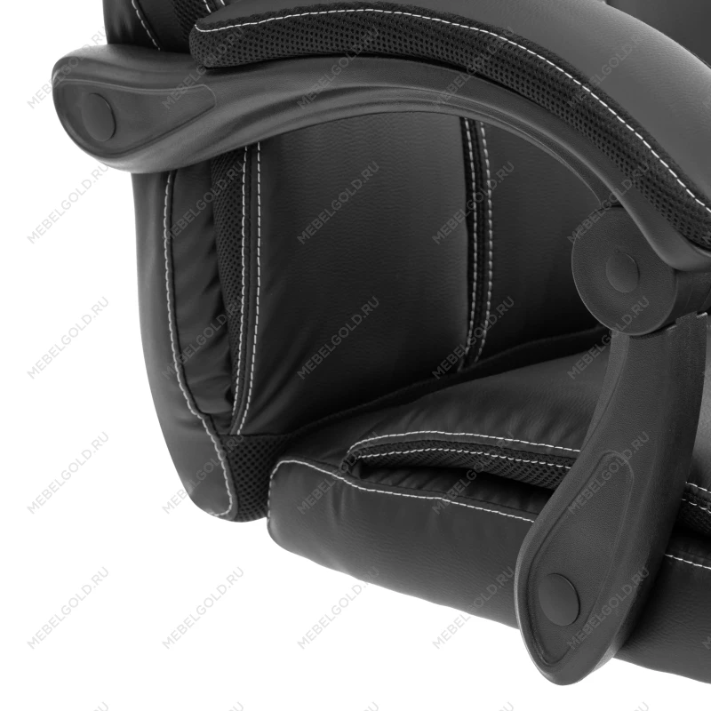 Кресло Cambridge metalBL, кож/зам/ткань, черный/черный, 36-6/11 | изображение 7