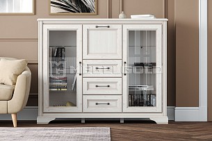 Тумба Стилиус KOM2W1B3S с подсветкой (Лиственница сибирская)