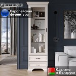 Шкаф с витриной Тиффани 1V2S вудлайн кремовый | изображение 1