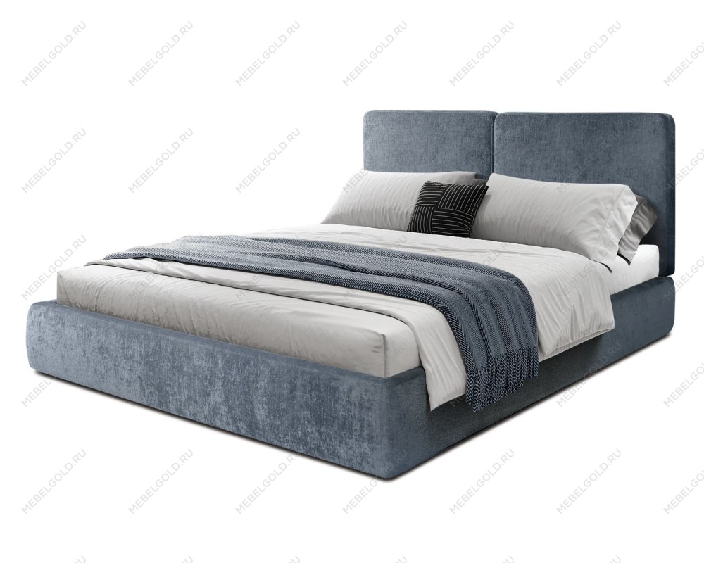 Кровать Natura 1.6 м, с подъемным механизмом Шенилл (Monblan) 539, НТКР-1[3]