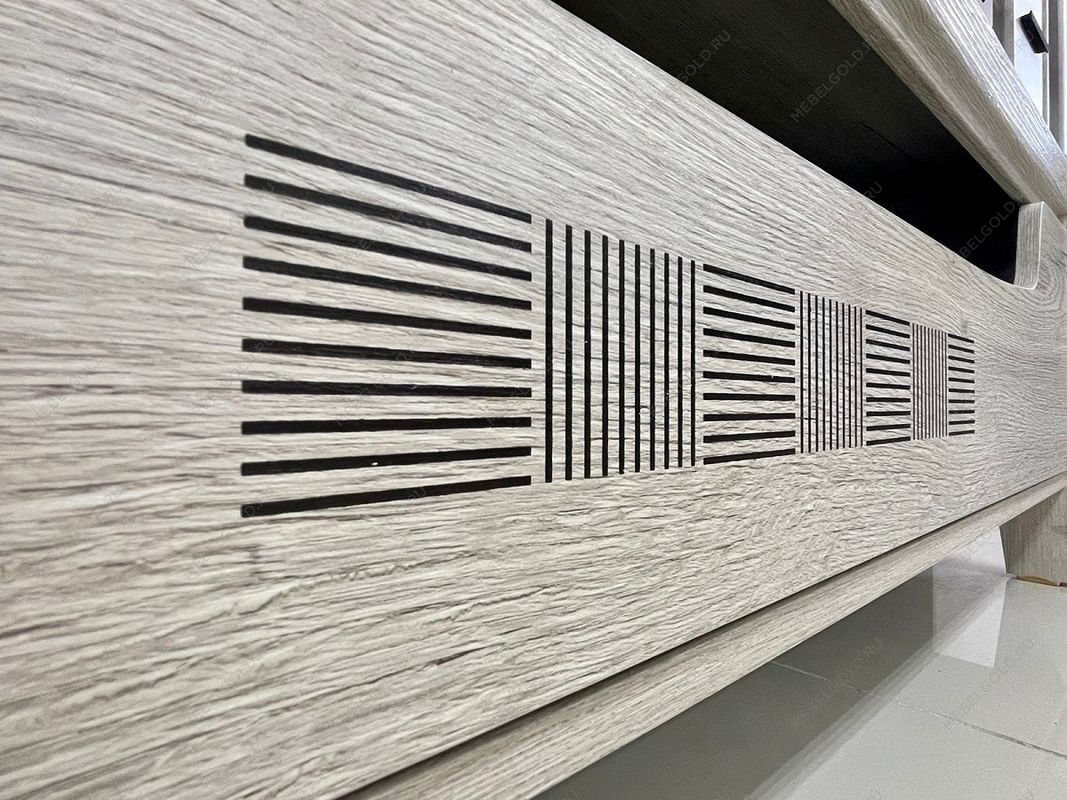 Тумба М-7 под ТВ, Мале (1244*530*455) Дуб галифакс белый, 31203 | изображение 2