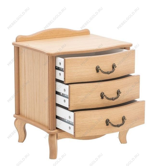 Тумбочка прикроватная Джульетта 3 ящ. (светлый дуб) | изображение 1