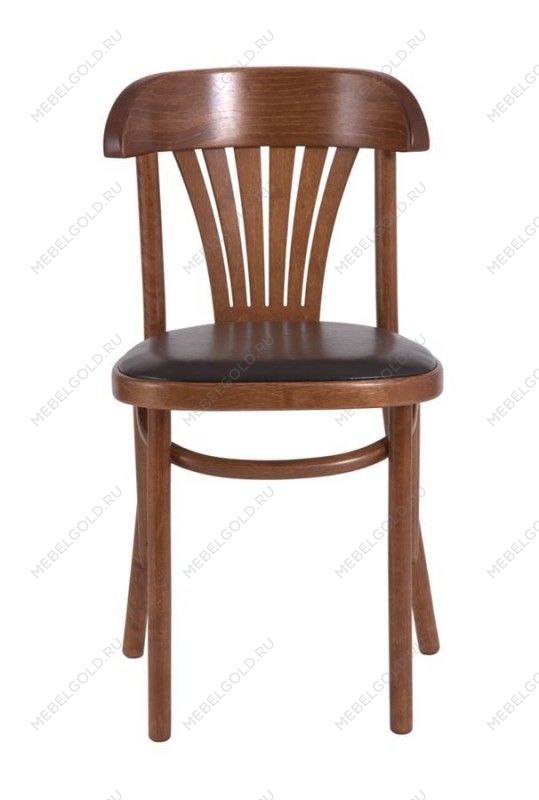 Стул Астра классик мягкий (Средний тон, экокожа коричневая) | изображение 1