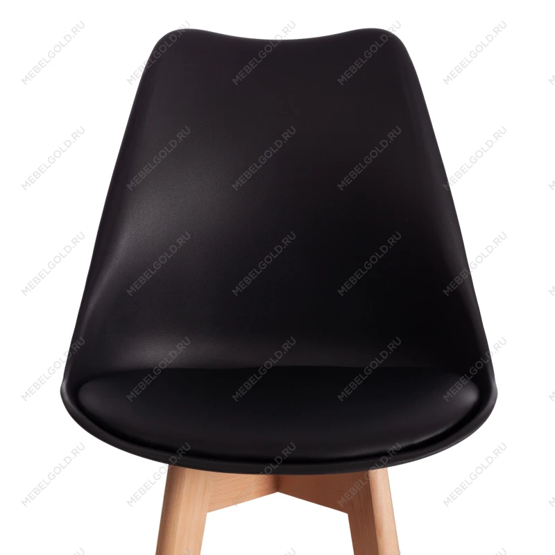 Стул барный TULIP BAR (mod. C1014H-1), пластик/дерево, 42 х 47,5 х 104 см, Black (Черный) 3010/ натуральный | изображение 5