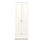 БРИМНЭС / СИРИУС Шкаф двудверный ИКЕА / IKEA белый с выдвижным ящиком | изображение 1