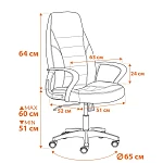 Кресло INTER (24), кож/зам/флок/ткань, коричневый, 36-36/6/TW-24 | изображение 13