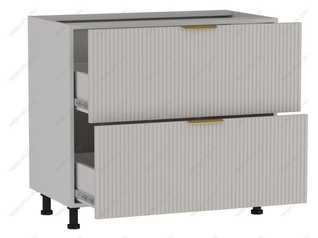 Стол с ящиками СЯ-2-90, Монза (900*523*820) Экокожа Бежевый, 23124 | изображение 1