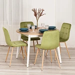 Стул CHILLY (mod. JSC-220), Велюр/металл, 44,5х52,5х88 см, Green (зеленый) HLR54 / натуральный | изображение 10