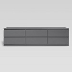 КАСТОР (KULLEN) тумба 6 ящиков серая | изображение 1