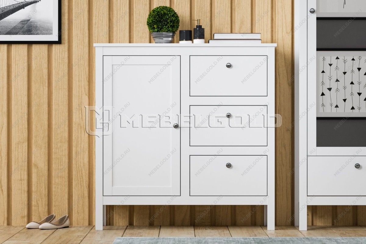 Тумба Ева (Хельга) KOM1D3S/95 белый | изображение 1