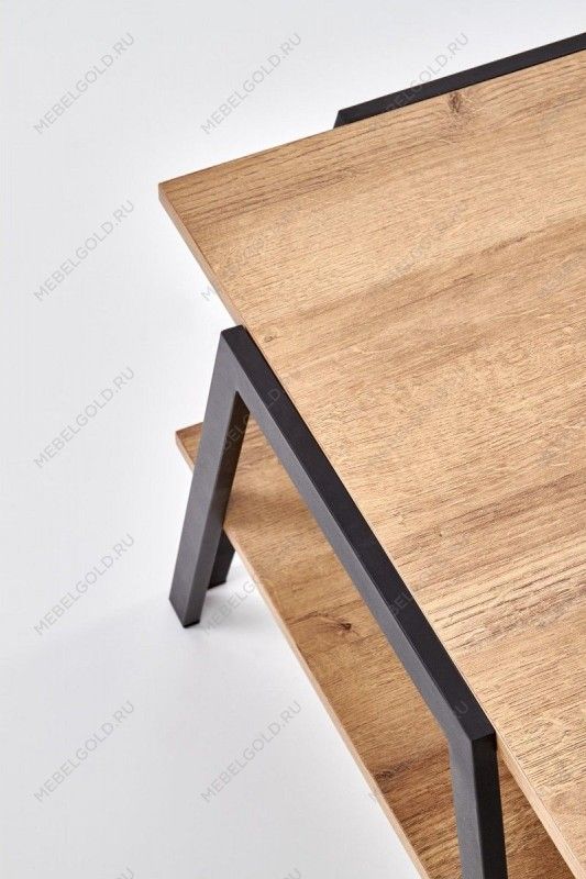 Стол журнальный Halmar VOLTA (дуб золотой/черный) | изображение 6