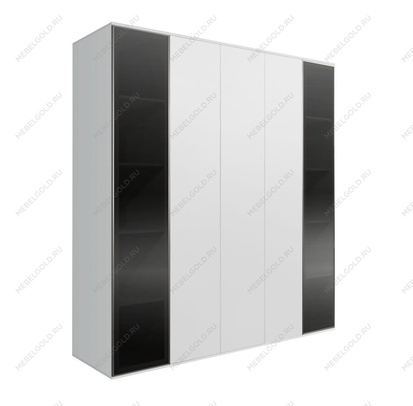 Шкаф 5-ти дв. Bogemia Air (Белый/Серебро) БМШ2/5(2)