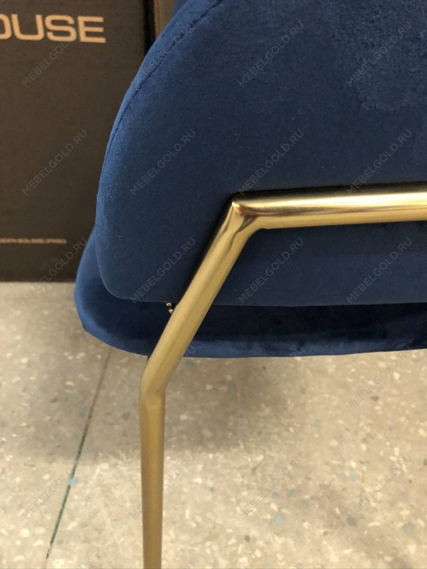 м. Римская - Стул Пиза темно-синий бархат ножки матовое золото | изображение 6