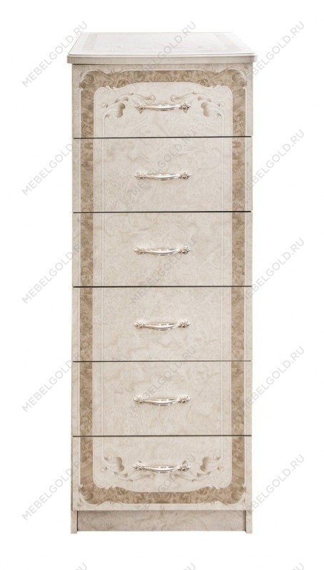 Комод Патрисия 6 ящиков крем корень глянец - Выставка м. Марьина роща | изображение 1