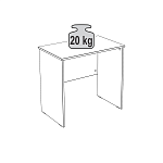 КАСТОР (KULLEN) стол письменный 80х50 серый | изображение 3