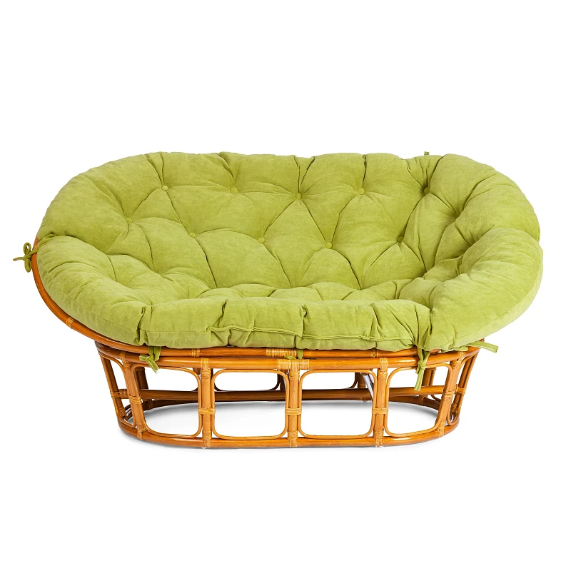Диван MAMASAN/МАМАСАН 23/02 W/с подушкой, подушка 182х119 см, 169х102х80 см, Pecan (орех), флок, олива, 23 | изображение 2