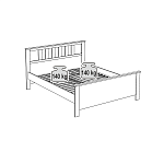 САГА кровать двойная 160х200 белая/ясень | изображение 2