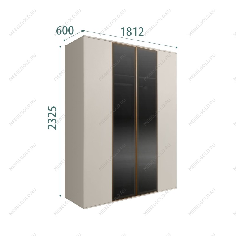Шкаф 4-х дв. Bogemia Air (Шелк/Золото) БМШ2/4(2)