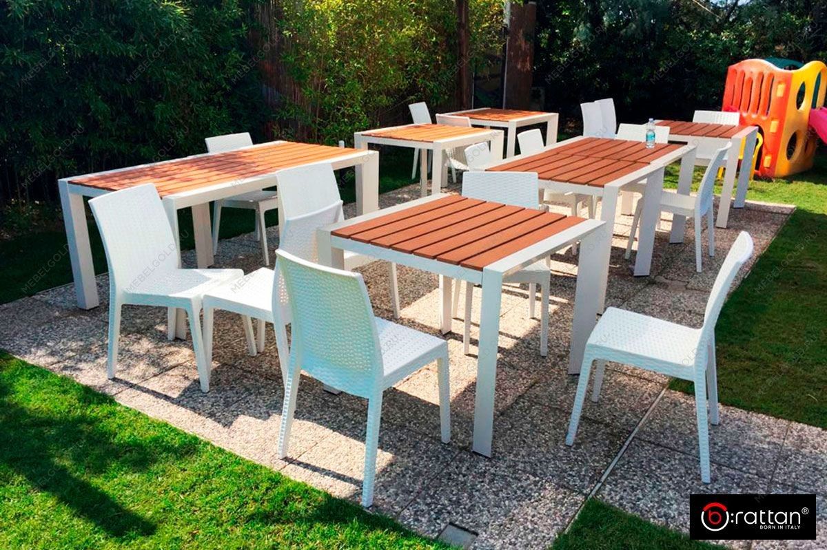 Стул B:rattan VIRGINIA без подлокотников, белый | изображение 3