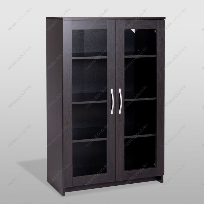 БРИМНЭС / СИРИУС тумба ИКЕА / IKEA 2 двери со стеклом 78х123 Дуб Венге | изображение 1