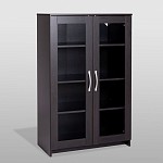 БРИМНЭС / СИРИУС тумба ИКЕА / IKEA 2 двери со стеклом 78х123 Дуб Венге | изображение 1