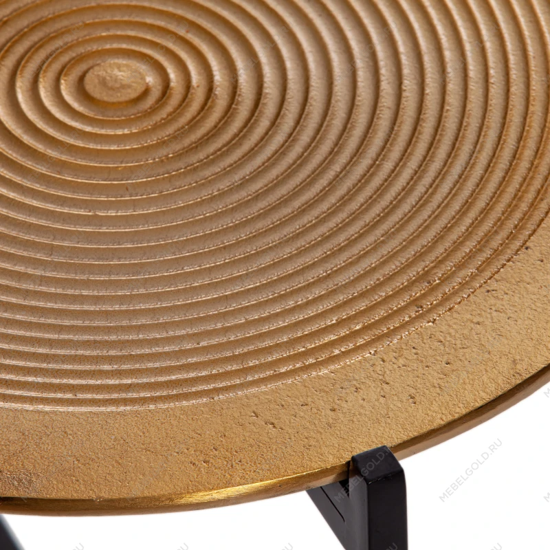 Столик кофейный Secret De Maison BLOOM ( mod. 11873-B ), алюминиевый сплав, 46*46*51 см, черный/античная медь | изображение 5