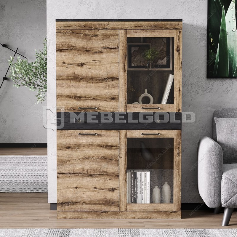 Шкаф с витриной Джаггер 2V2D1S | изображение 1