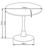 Стол обеденный Halmar CARMELO (орех/черный) | изображение 7