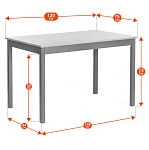 Обеденный комплект Соната (стол + 4 стула)/Sonata dining set, массив сосны, стол: 120х75х73см  стул :41х50х95см, антик/чёрный | изображение 8