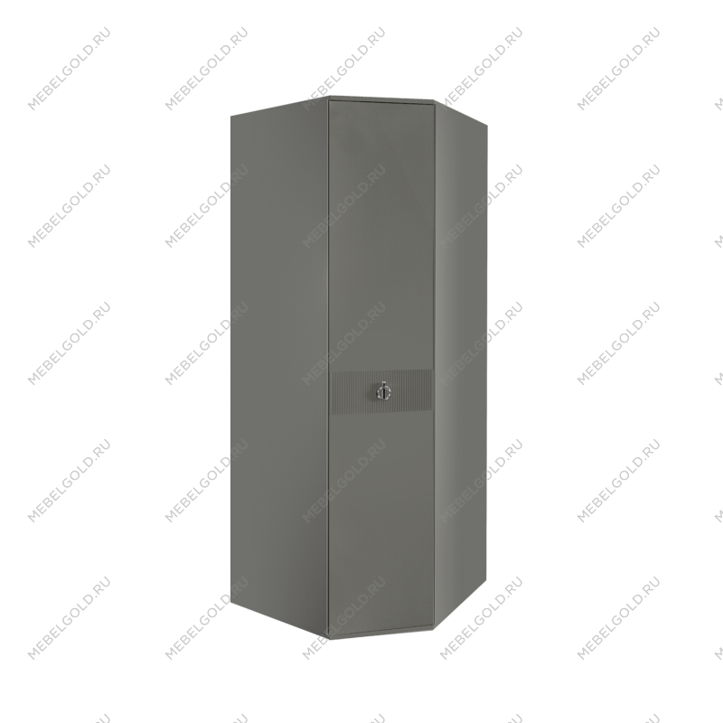 Шкаф угловой Римини СОЛО (Серый/Серебро) РМШУ2/1(s)