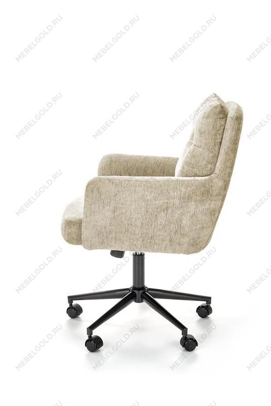 Кресло компьютерное Halmar FLORES (темно-бежевый/черный) | изображение 4