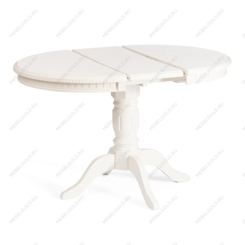 Стол STEFANO круглый, бук, мдф, D90+30x77см, Ivory white | изображение 2