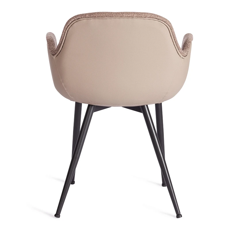 Кресло VALENTINO (mod. PC45-2)/1 шт. в упаковке, металл/экокожа/ткань, 55 х 58 х 81 см, Brown (коричневый)/чёрный | изображение 3