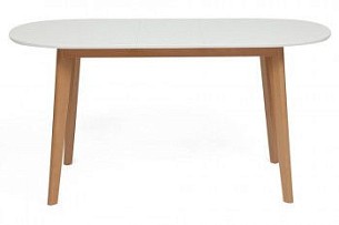 Стол обеденный раскладной BOSCO Бук, Белый