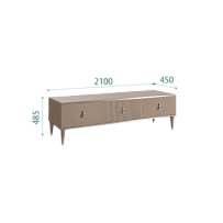 Тумба под телевизор 3 ящика Римини СОЛО (Мокка/Серебро) РМТ-4(s)