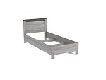 Кровать (каркас) 900, Денвер (968*2077*860) Риббек серый, 11705 | изображение 1