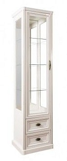 Витрина Натали 1-ств белый глянец