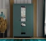 САГА шкаф 3 двери с зеркалом темно-бирюзовый | изображение 5