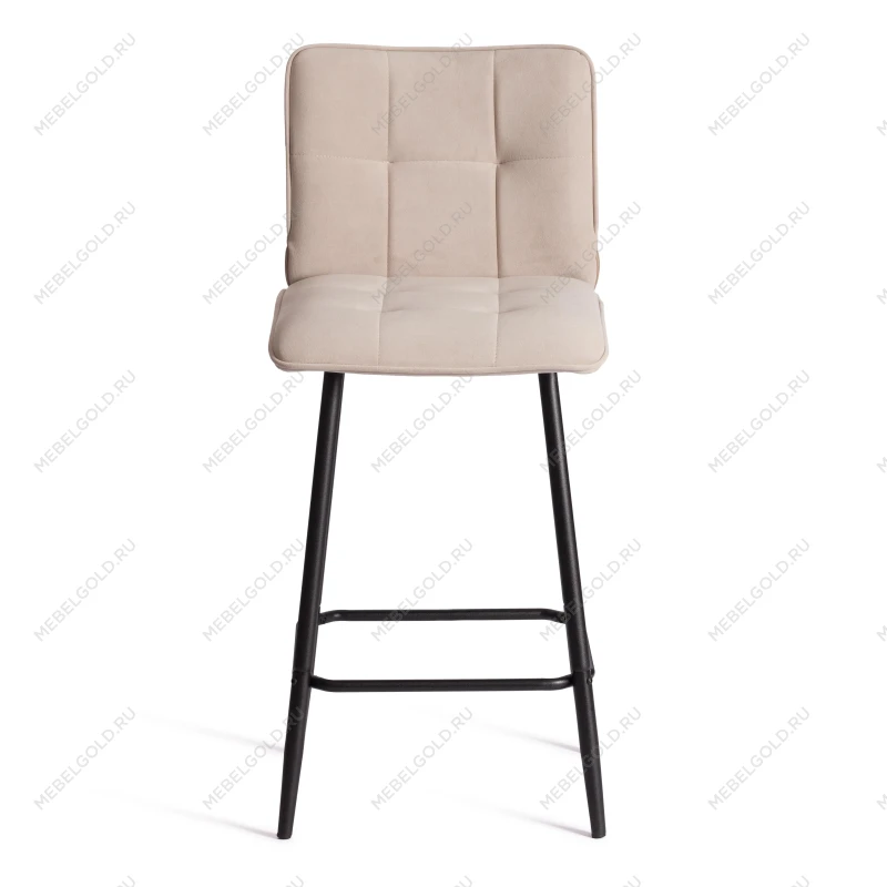 Полубарный стул Bari/Бари, велюр, бежевый, 7, 42х55х99 см | изображение 4