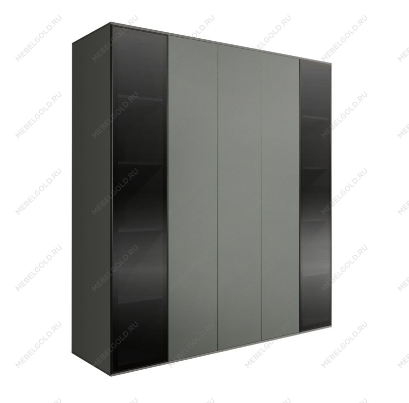 Шкаф 5-ти дв. Bogemia Air (Серый/Черный) БМШ2/5(2)