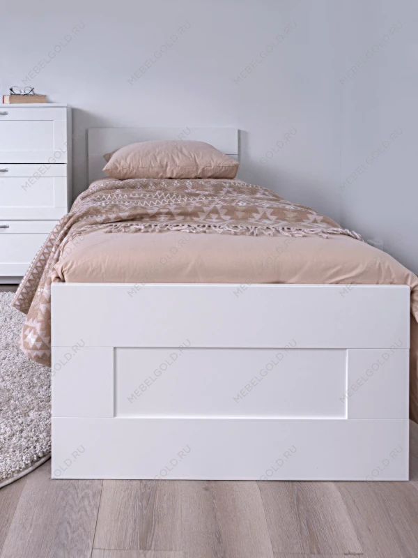 Кровать односпальная Сириус, 80х200 см, белая | изображение 1