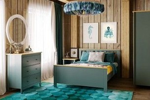 Мебель Сага (Бирюзовый/ясень)