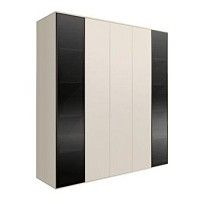 Шкаф 5-ти дв. Bogemia Air (Слоновая кость/Черный) БМШ2/5(2)