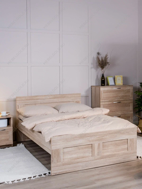 Кровать двуспальная Сириус, 120х200 см, дуб сонома | изображение 4