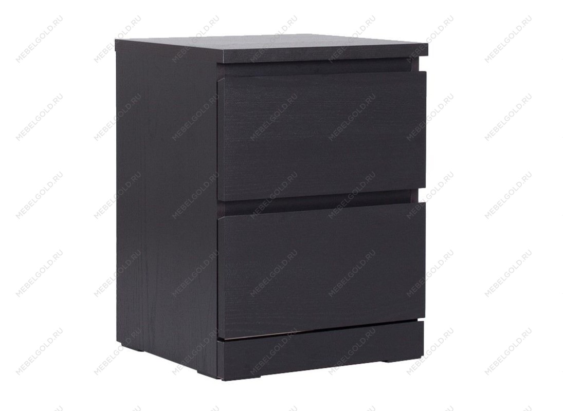 МАЛЬМ / VARMA Тумба прикроватная ИКЕА / IKEA 2, 40x54.8x40, шпон, черный