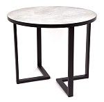Стол круглый Лофт Зиг-Заг (ЛДСП 32 мм /Мрамор сетте 1468/ кромка чёрная) | изображение 1