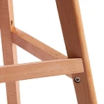 Стул барный TULIP BAR (mod. C1014H-1), пластик/дерево, 42 х 47,5 х 104 см, Black (Черный) 3010/ натуральный | изображение 8