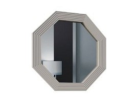 Зеркало Стелла светло серый камень